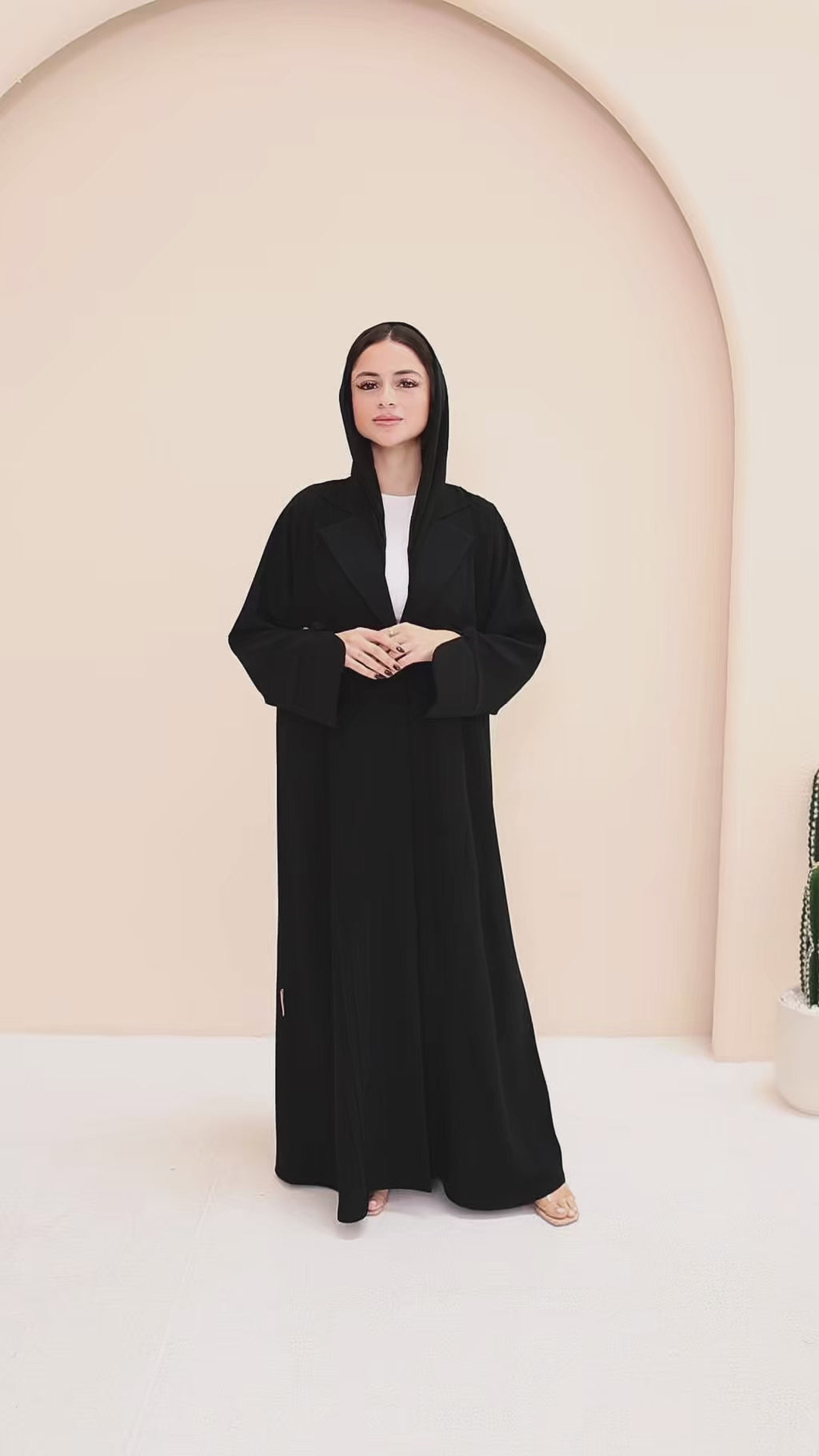 Midnight Poise Black Blazer Abaya